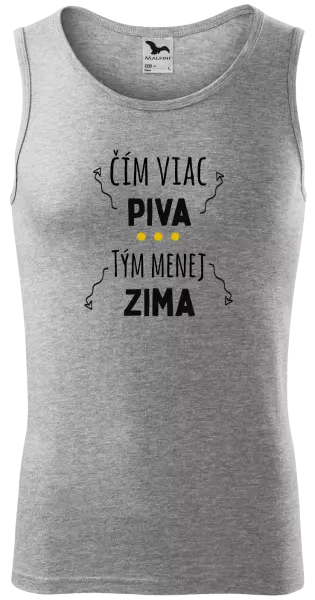 Pánske tielko Čím viac piva, tým menej zima
