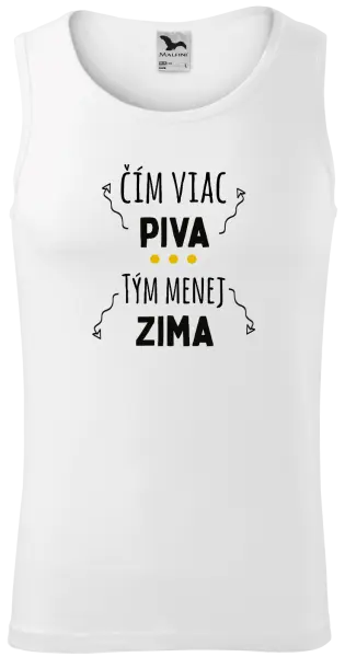 Pánske tielko Čím viac piva, tým menej zima