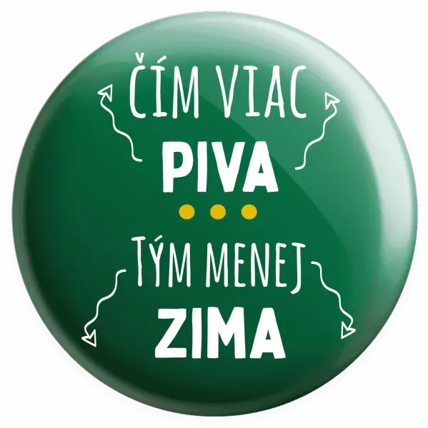 Placka Čím viac piva, tým menej zima