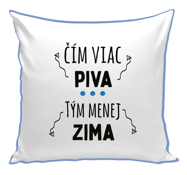 Vankúš Čím viac piva, tým menej zima