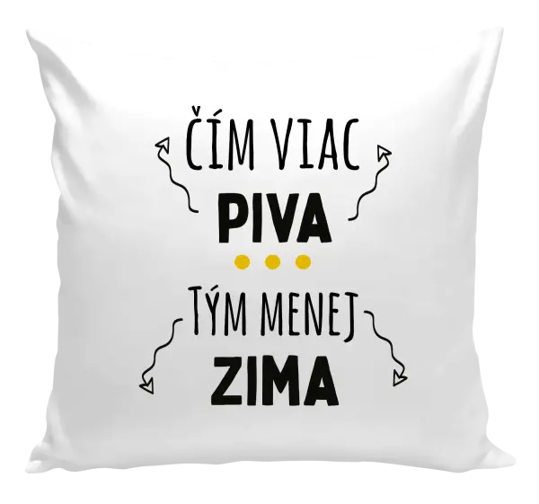 Vankúš Čím viac piva, tým menej zima
