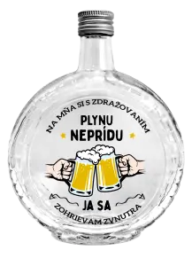 Fľaša, sklenená guľatá Zohrievam sa zvnutra