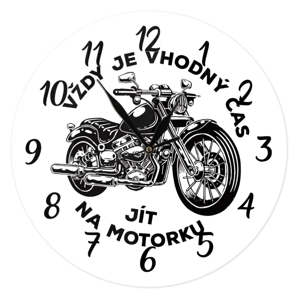 Hodiny Vždy je vhodný čas ísť na motorku