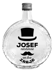 Fľaša, sklenená guľatá Meno nestárne, on iba zreje