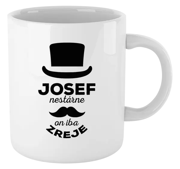 Hrnček Meno nestárne, on iba zreje