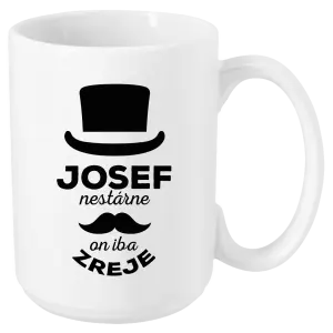 Hrnček Meno nestárne, on iba zreje