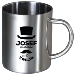 Nerezový hrnček Meno nestárne, on iba zreje