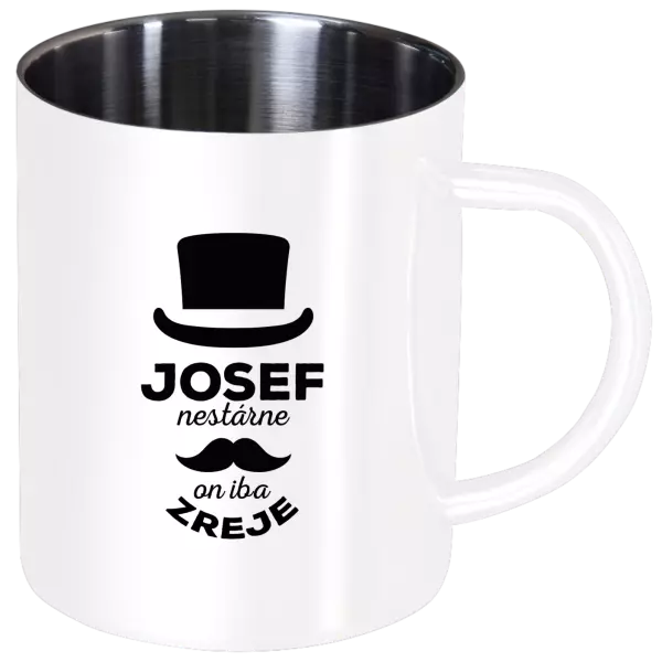 Nerezový hrnček Meno nestárne, on iba zreje