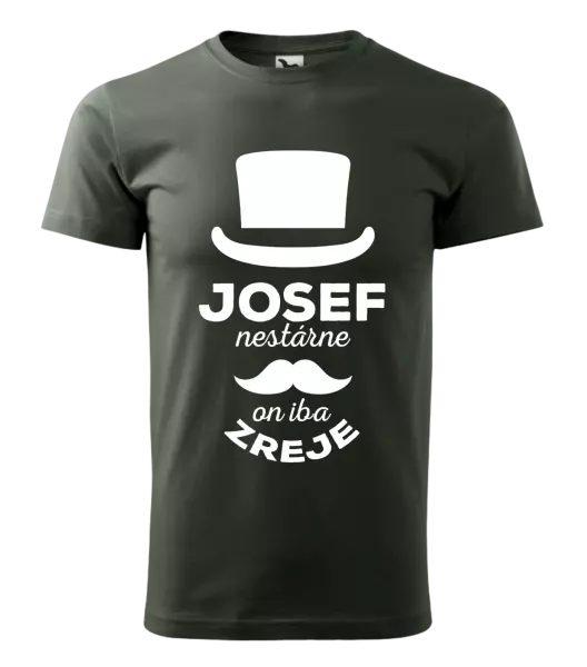 Pánske tričko Meno nestárne, on iba zreje