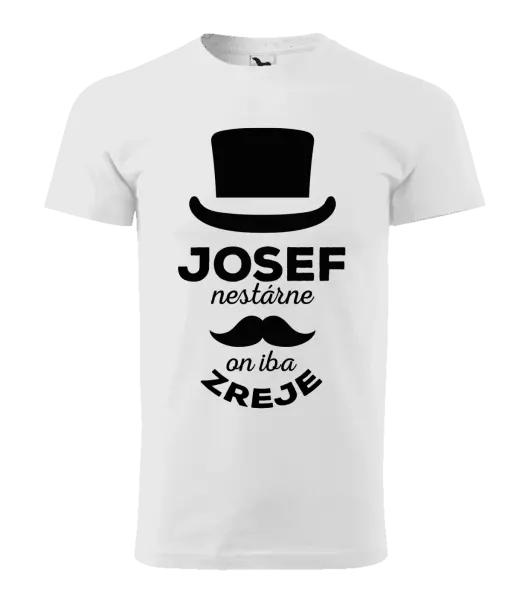 Pánske tričko Meno nestárne, on iba zreje
