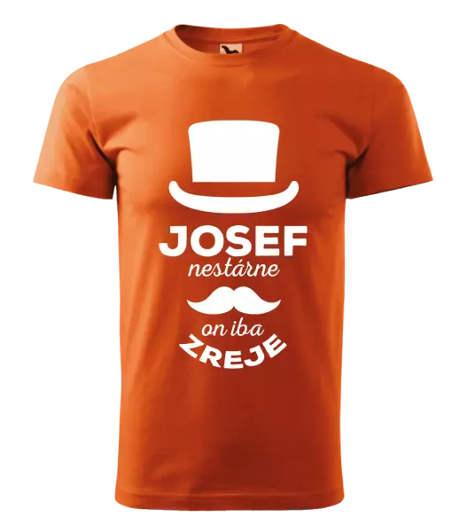 Pánske tričko Meno nestárne, on iba zreje