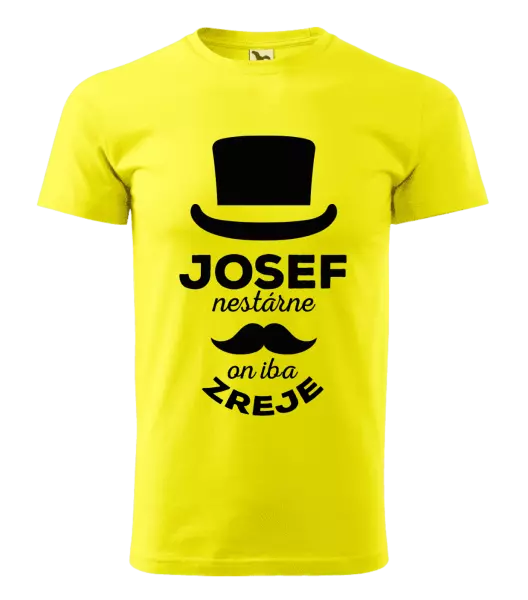 Pánske tričko Meno nestárne, on iba zreje