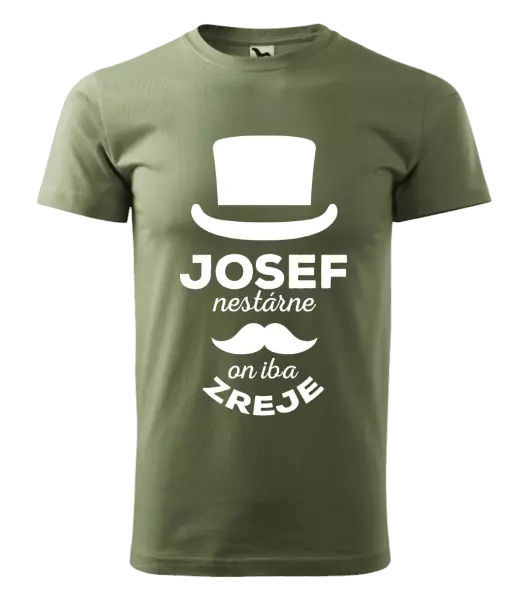 Pánske tričko Meno nestárne, on iba zreje
