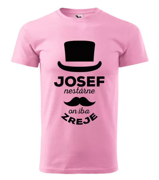 Pánske tričko Meno nestárne, on iba zreje