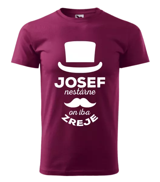 Pánske tričko Meno nestárne, on iba zreje