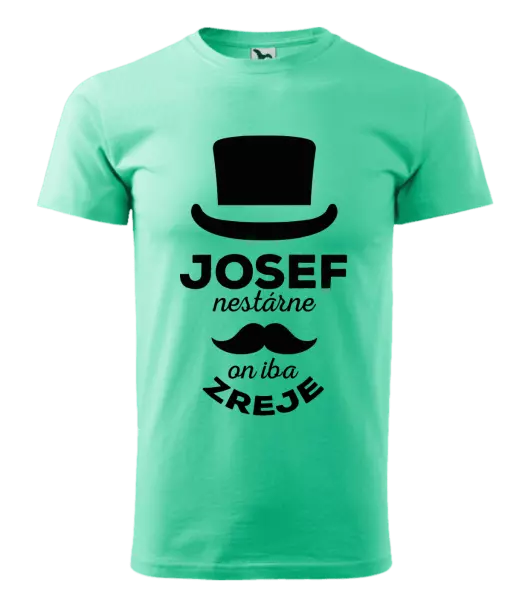 Pánske tričko Meno nestárne, on iba zreje