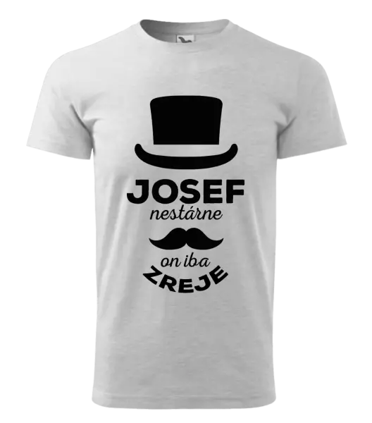 Pánske tričko Meno nestárne, on iba zreje