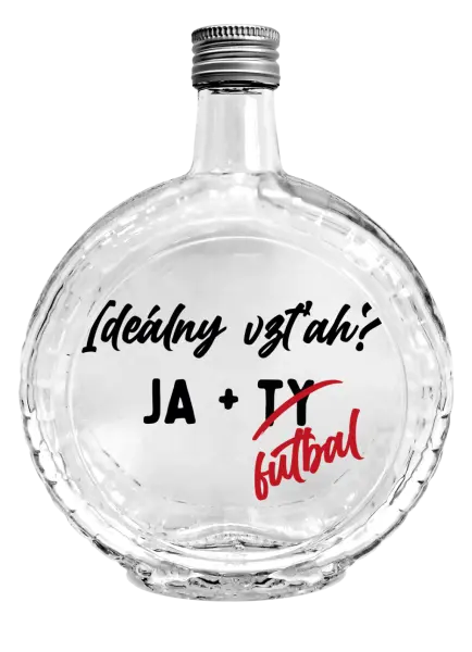 Fľaša, sklenená guľatá Ideálny vzťah