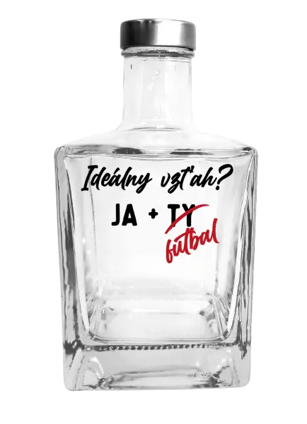 Fľaša, sklenená hranatá Ideálny vzťah