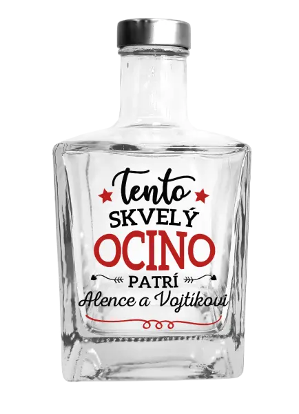 Fľaša, sklenená hranatá Tento skvelý ocino patrí