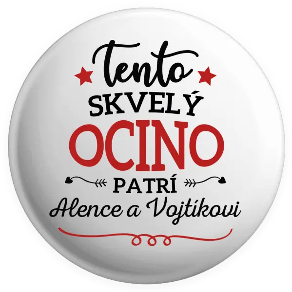 Placka Tento skvelý ocino patrí