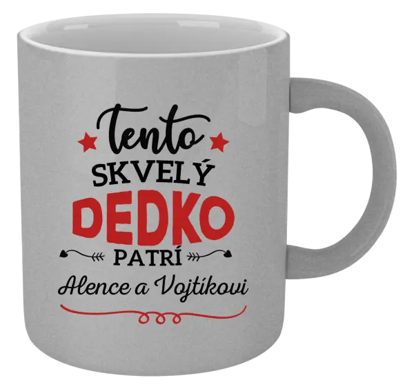 Hrnček metalický Tento dedko patrí