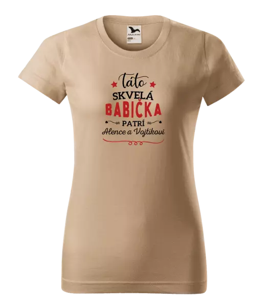 Dámske tričko Táto skvelá babička patrí