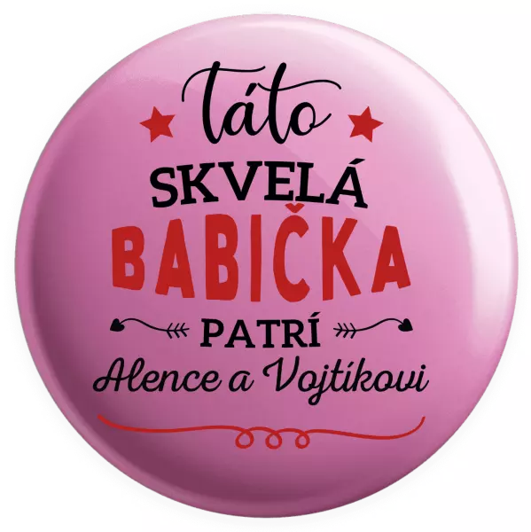 Placka Táto skvelá babička patrí