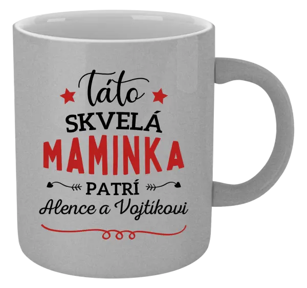 Hrnček metalický Táto skvelá maminka pratrí