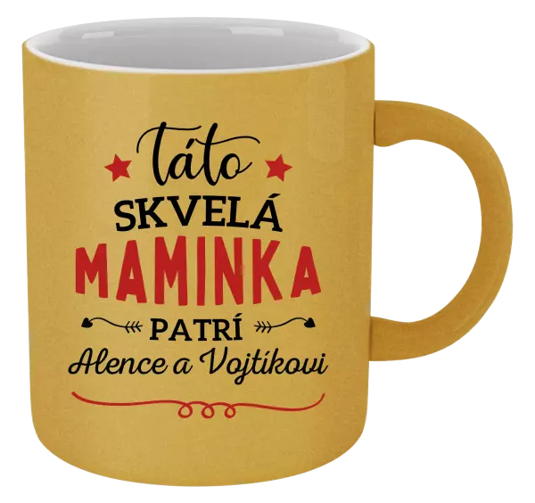 Hrnček metalický Táto skvelá maminka pratrí