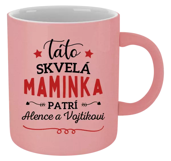 Hrnček metalický Táto skvelá maminka pratrí