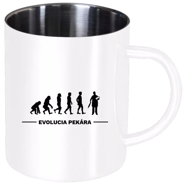 Nerezový hrnček Evolucia - pekár