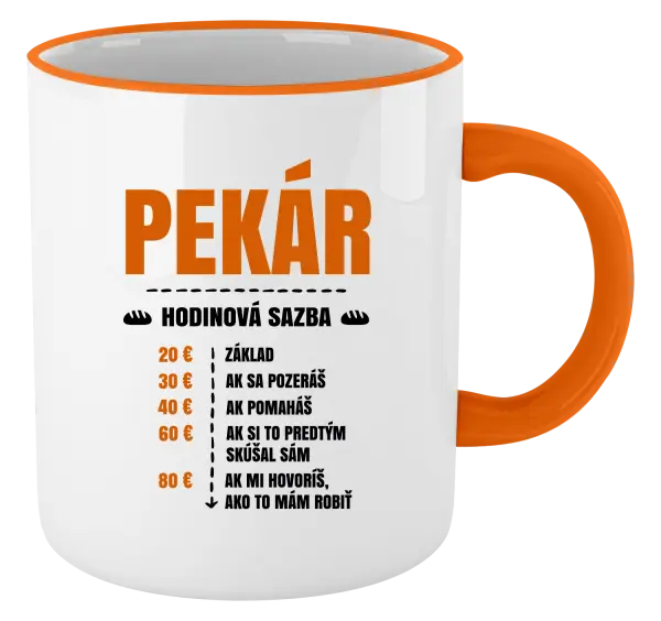 Hrnček Hodinová sazba - pekár