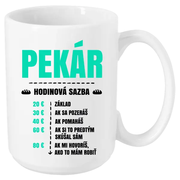 Hrnček Hodinová sazba - pekár