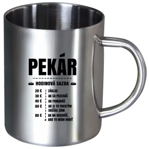 Nerezový hrnček Hodinová sazba - pekár