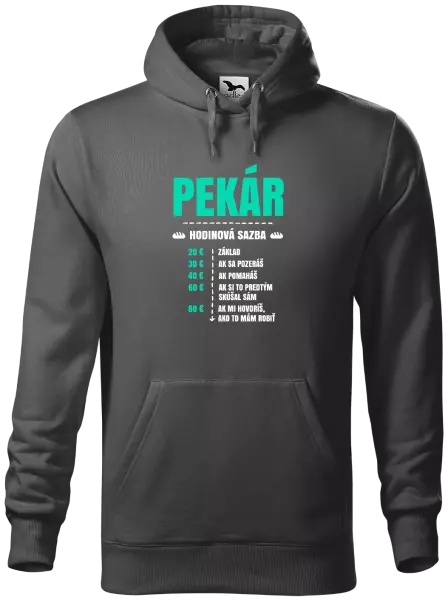 Pánska mikina Hodinová sazba - pekár