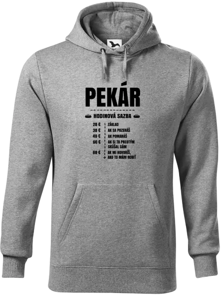 Pánska mikina Hodinová sazba - pekár