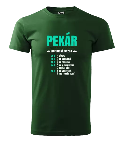 Pánske tričko Hodinová sazba - pekár