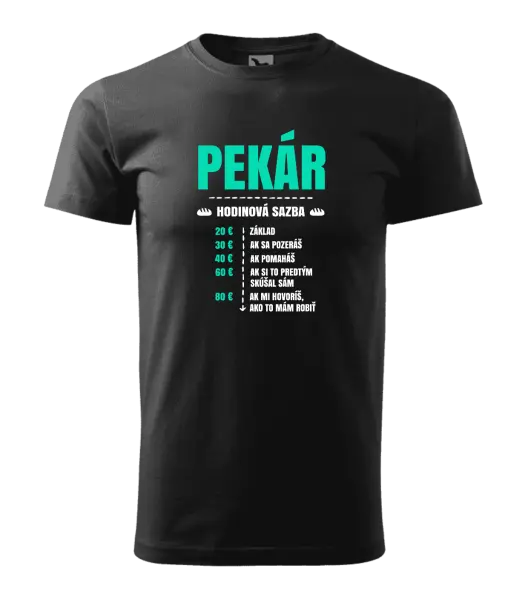 Pánske tričko Hodinová sazba - pekár