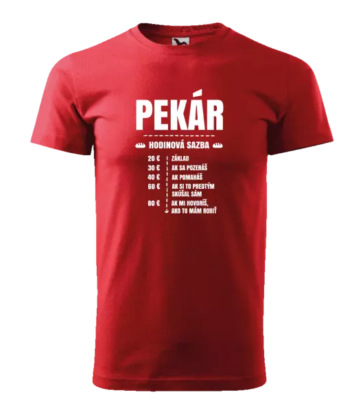 Pánske tričko Hodinová sazba - pekár