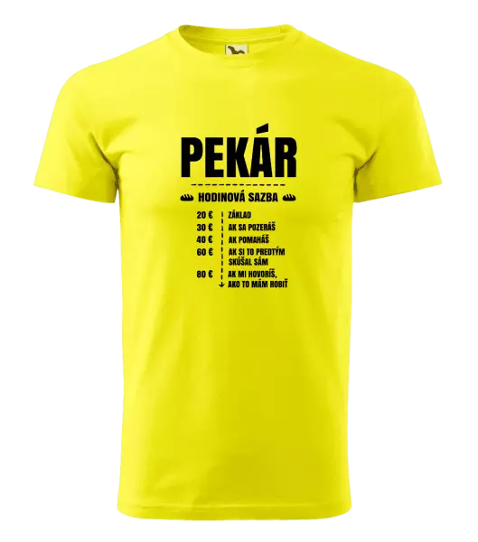 Pánske tričko Hodinová sazba - pekár