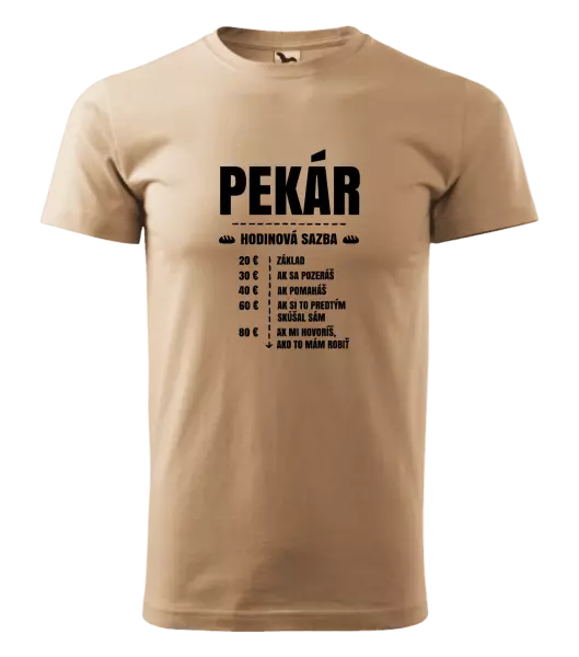 Pánske tričko Hodinová sazba - pekár