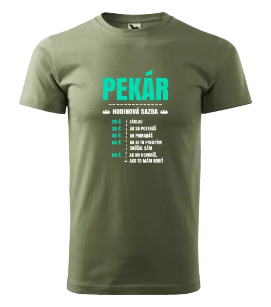 Pánske tričko Hodinová sazba - pekár