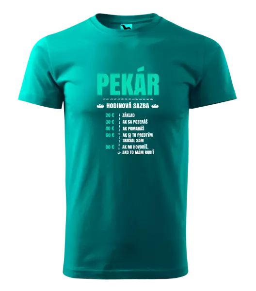 Pánske tričko Hodinová sazba - pekár