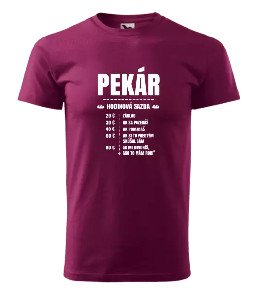 Pánske tričko Hodinová sazba - pekár