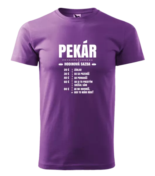 Pánske tričko Hodinová sazba - pekár