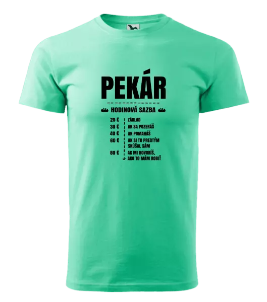 Pánske tričko Hodinová sazba - pekár
