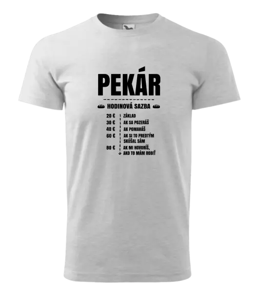 Pánske tričko Hodinová sazba - pekár