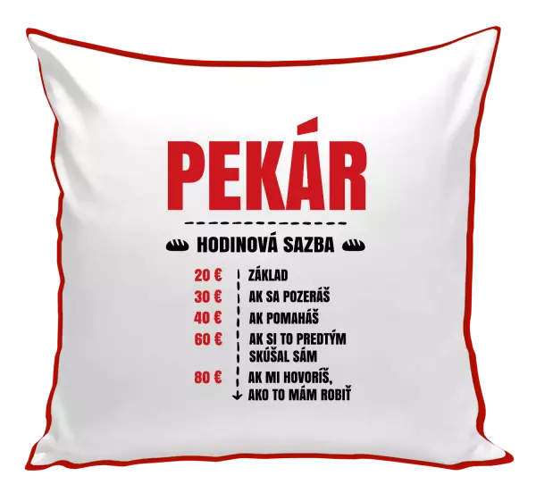 Vankúš Hodinová sazba - pekár