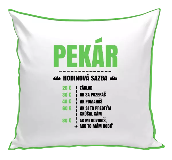 Vankúš Hodinová sazba - pekár